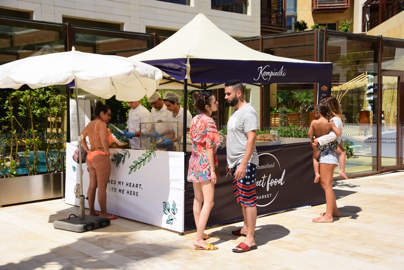 Lunch by the pool at Kempinski Summerland Hotel & Resort